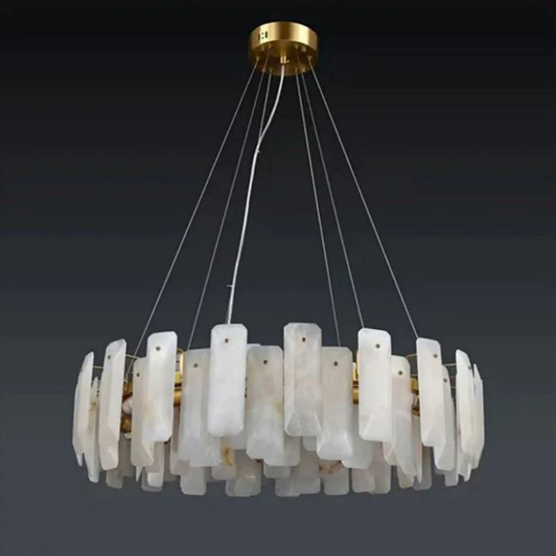 Merlin Moira Alabaster Round Chandelier