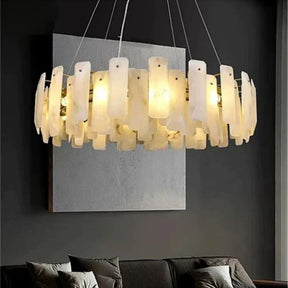 Merlin Moira Alabaster Round Chandelier