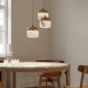 Merlin Queena Modern Alabaster Pendant, Kitchen Island Pendant Light