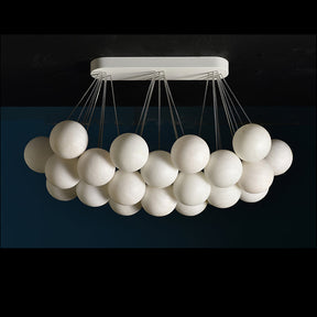 Merlin Setlla 27-Alabaster Ball Chandelier, Luxury Model Lighting