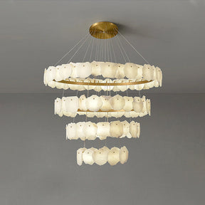 Merlin Tiered Circular Alabaster Chandelier