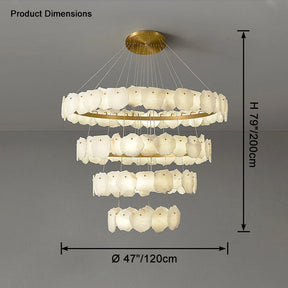 Merlin Tiered Circular Alabaster Chandelier