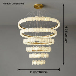 Merlin Tiered Circular Alabaster Chandelier