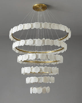 Merlin Tiered Circular Alabaster Chandelier