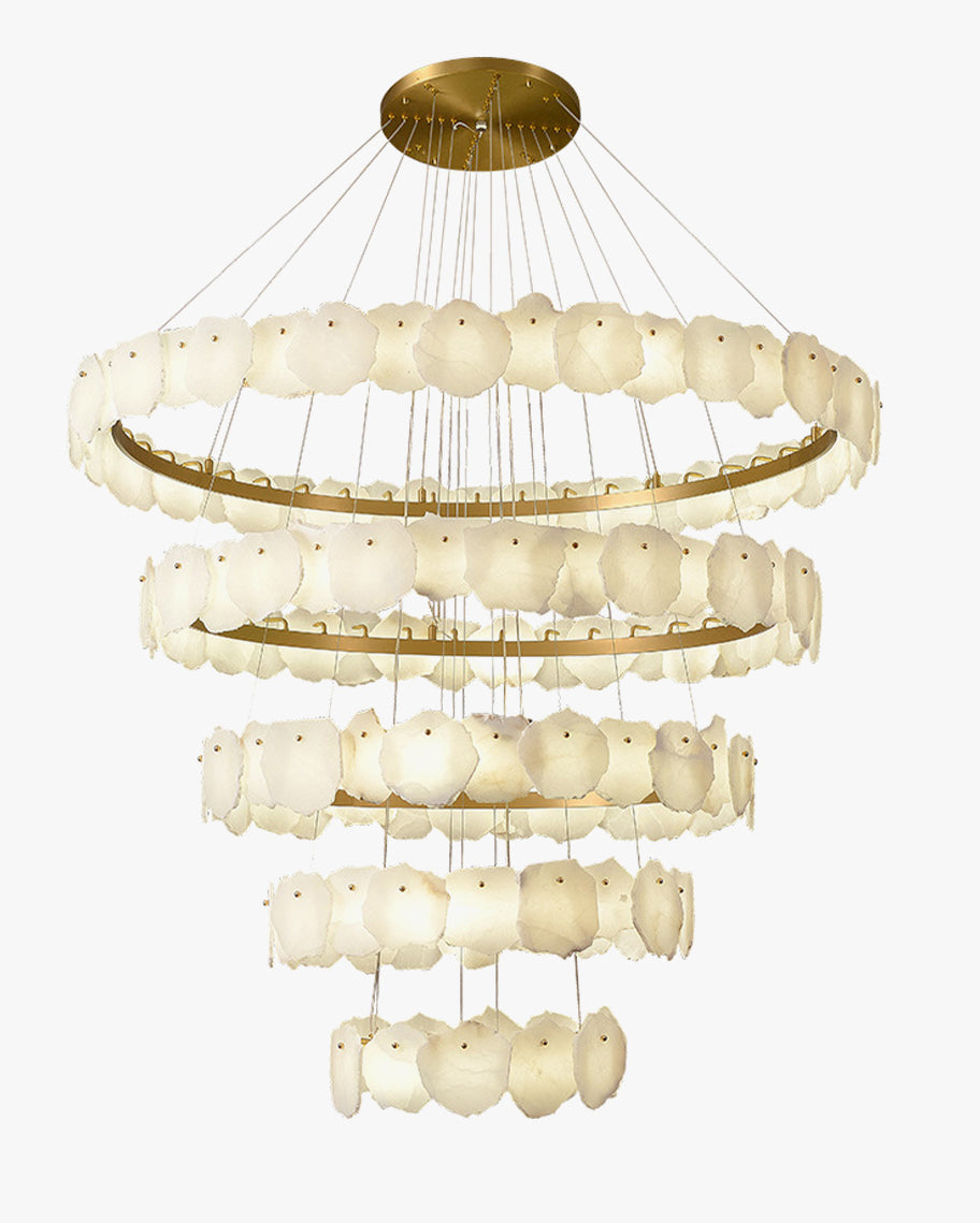 Merlin Tiered Circular Alabaster Chandelier