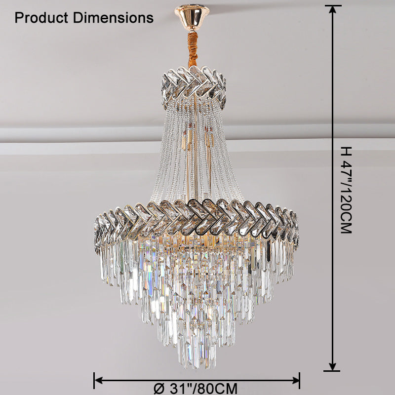 Merlin Tiered Crystal Chandelier