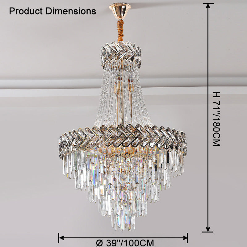 Merlin Tiered Crystal Chandelier