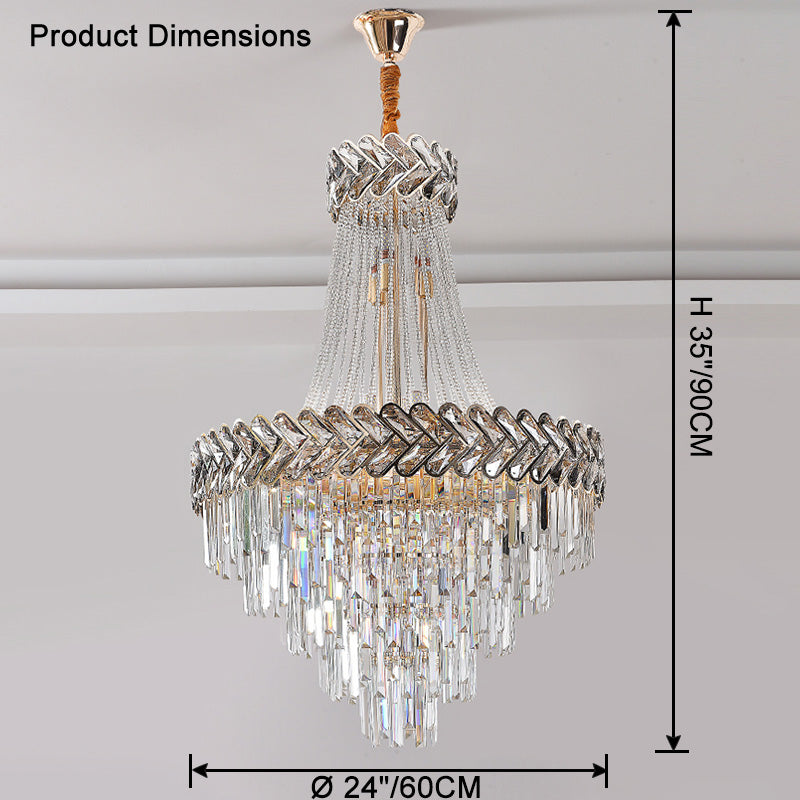 Merlin Tiered Crystal Chandelier