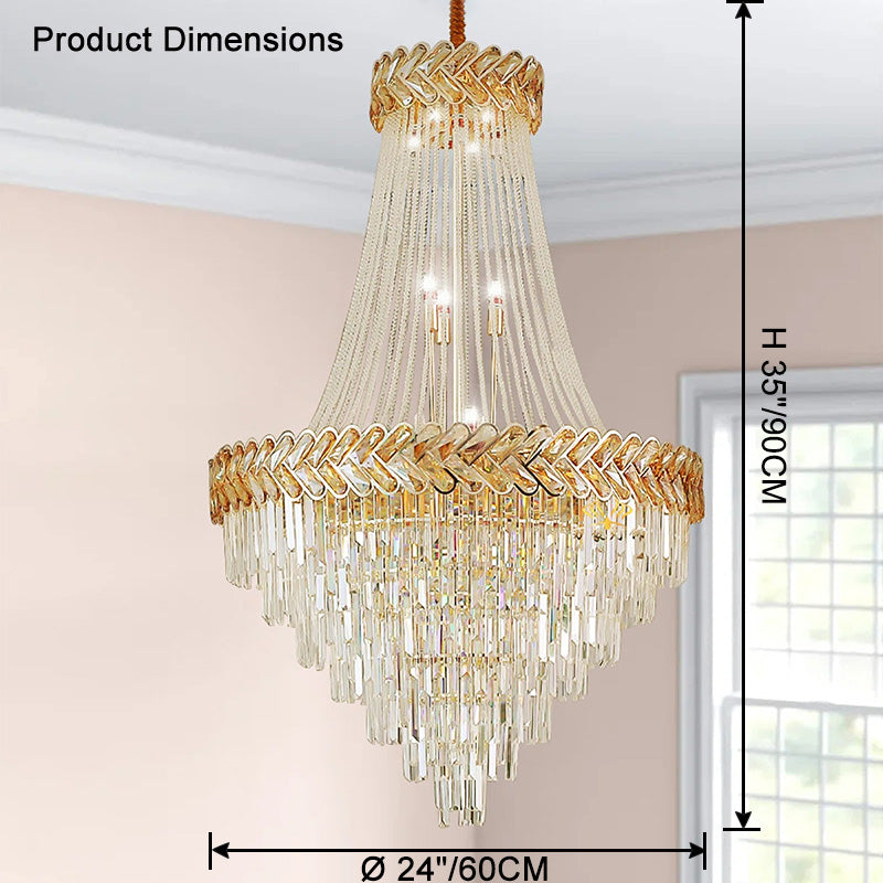 Merlin Tiered Crystal Chandelier