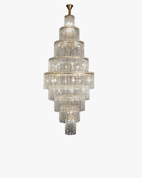 Merlin Tiered Crystal Foyer Chandelier