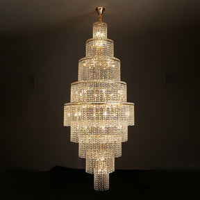 Merlin Tiered Crystal Foyer Chandelier