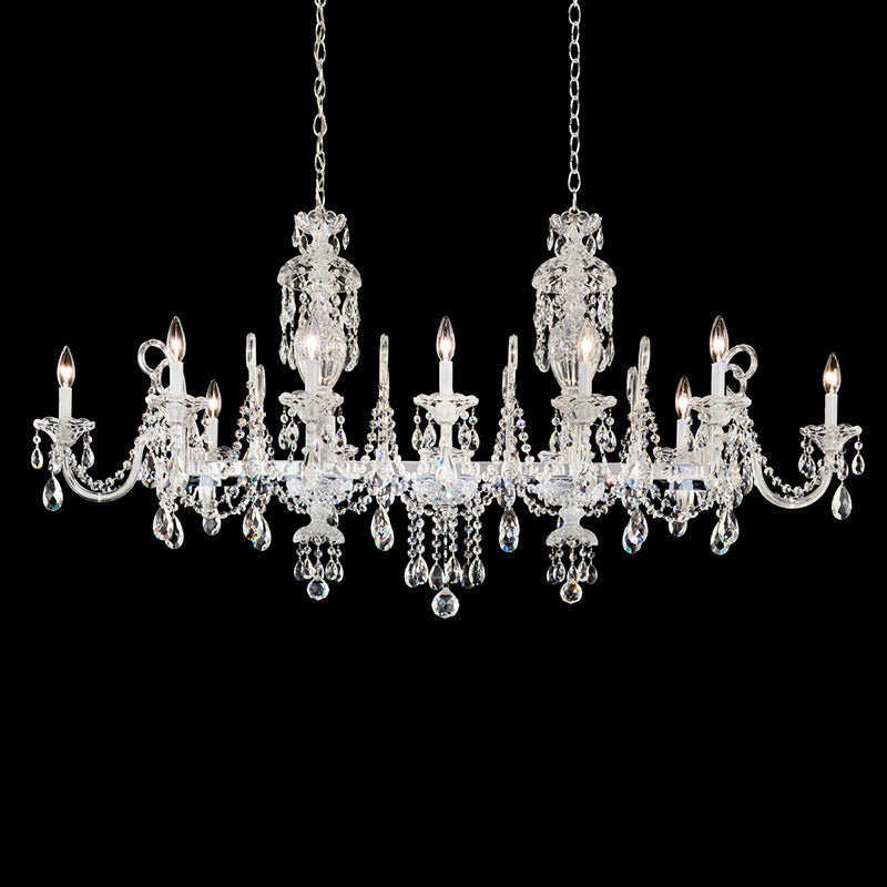 Merlinlamps S6912 Sterling Linear 12-lt 58" Chandelier
