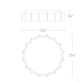 Merlinlamps S8416 Tarte 17" LED Flush Mount
