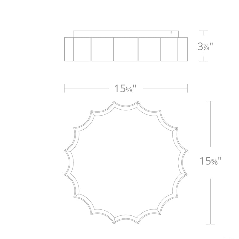 Merlinlamps S8416 Tarte 17" LED Flush Mount