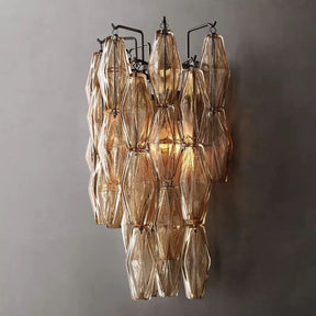 Merry Smoke Glass Short Wall Sconce