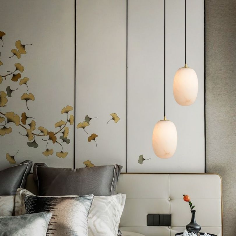 Alabaster Bedside Pendant Light 吊灯 rbrights   