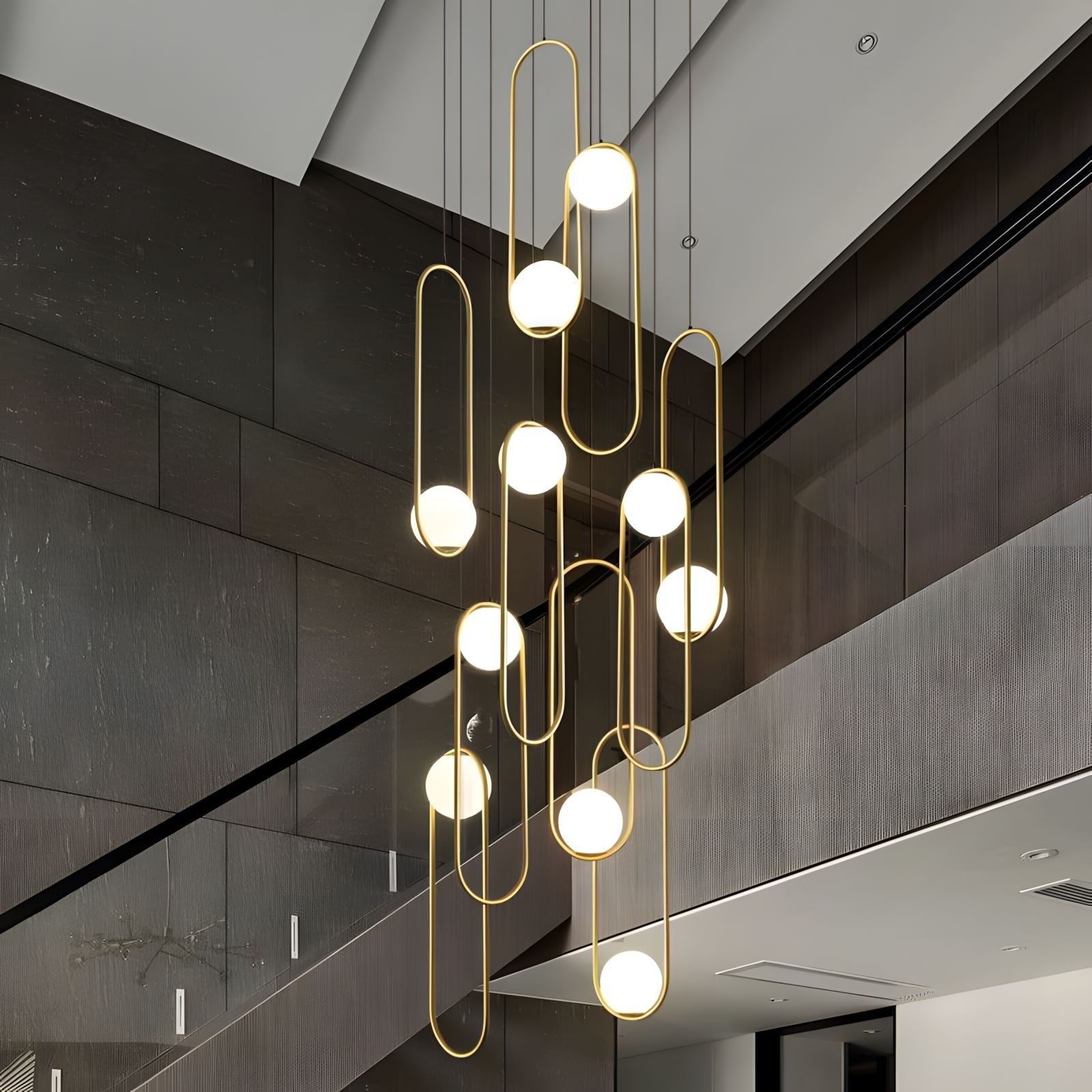 Mila Chandelier-Lighting-Blushlighting-Round-10 Lights ( ∅ 31.5" × H 177" )-Gold-Blushlighting