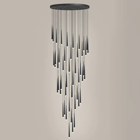 Minimalism Black Metal Ceiling Pendant Lighting Fixture For Staircase in Gold/ Black Finish
