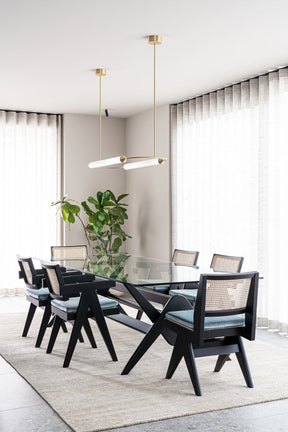 Minimalism Brass Ellipse Horizontal LED Chandelier for Kitchen Island/Dining Room