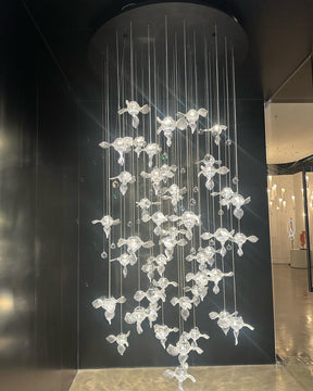 Modern Art Design Propeller-like Crystal Chandelier for Staircase/Villa/Foyer/High-ceiling Space