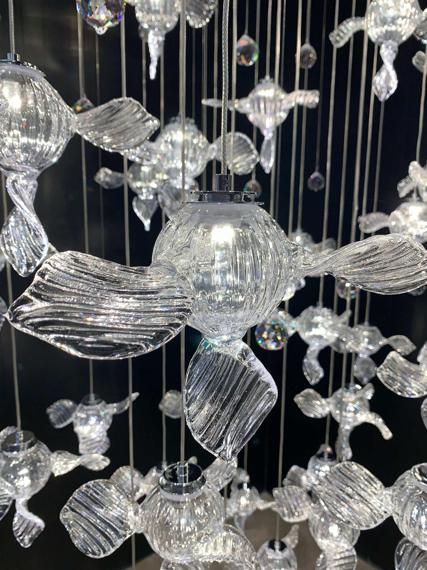 Modern Art Design Propeller-like Crystal Chandelier for Staircase/Villa/Foyer/High-ceiling Space
