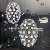 Modern Art Egg-shaped Chandelier Iconic Eyes LED Pendant Light For Dining Room/Living Room