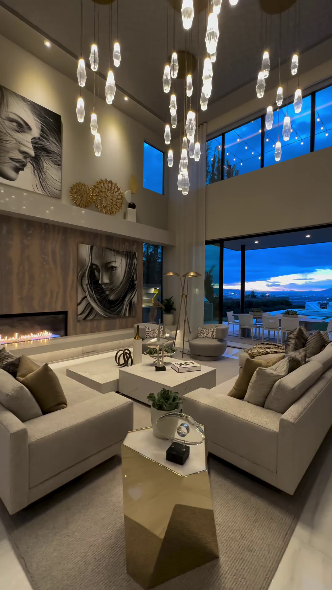 Modern Artisan Crafted Geometric Optic Glass Pendant for Staircase/Foyer/Entryway/Hallway