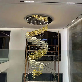 Modern Artistic Unique Golden Dragon Egg Chandelier for Staircase/ Sales Center/ Hotel