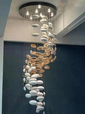 Modern Artistic Unique Golden Dragon Egg Chandelier for Staircase/ Sales Center/ Hotel