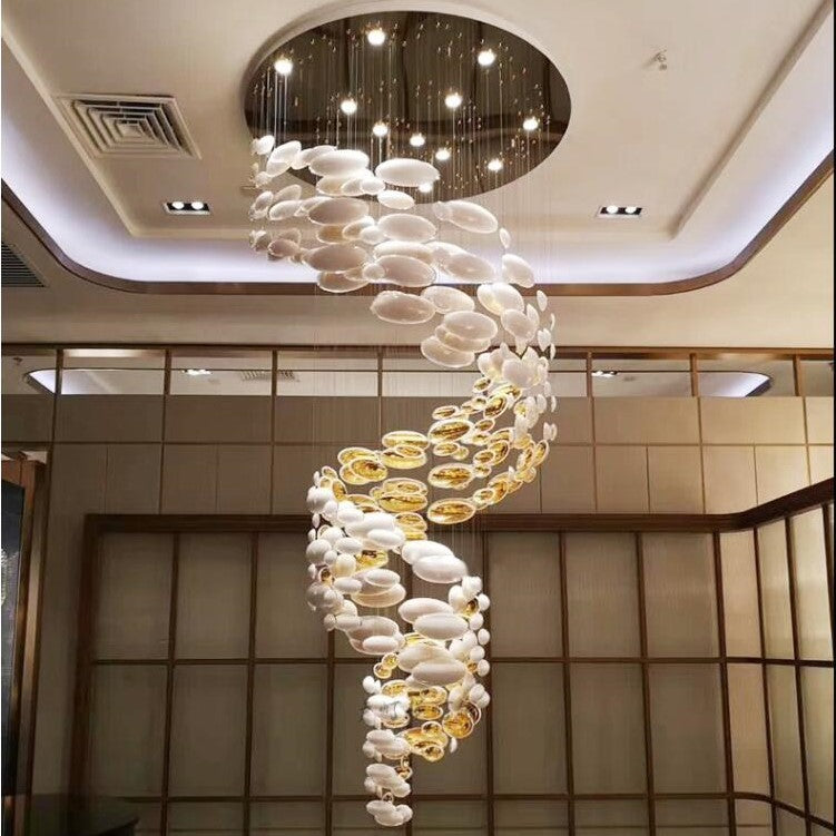 Modern Artistic Unique Golden Dragon Egg Chandelier for Staircase/ Sales Center/ Hotel
