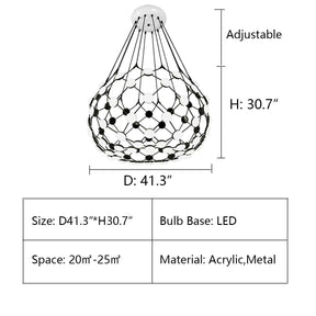 Modern Basket Chandelier for Living/Dining Room