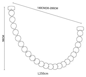 Modern Creative Pearl Necklace Chandelier for Living Room/Staircase/Foyer/Entryway