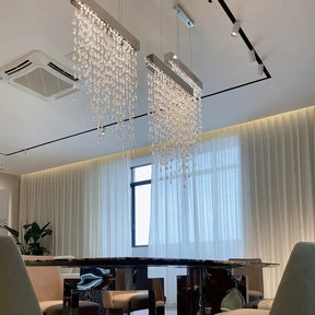 Modern Creative Waterfall Tassel Crystal Chandelier for Dining Room/Kitchen Island
