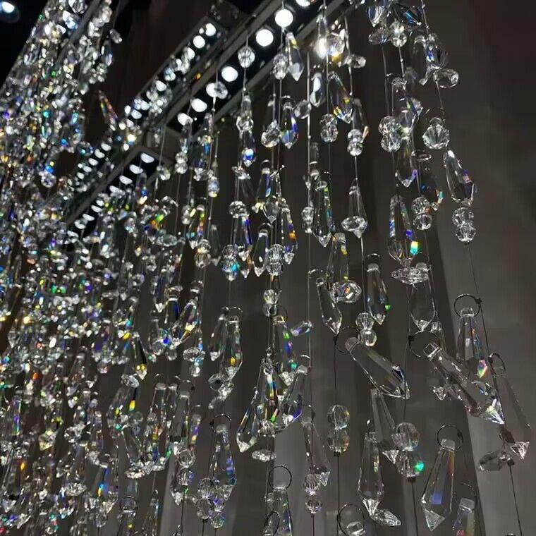 Modern Creative Waterfall Tassel Crystal Chandelier for Dining Room/Kitchen Island