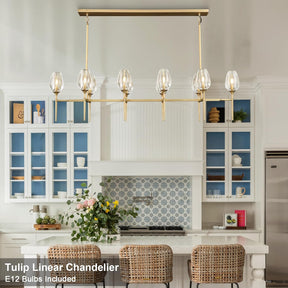 Modern Crystal Chandelier 10 Lights Brass 65in Gold Rectangle K9 Pendant Light