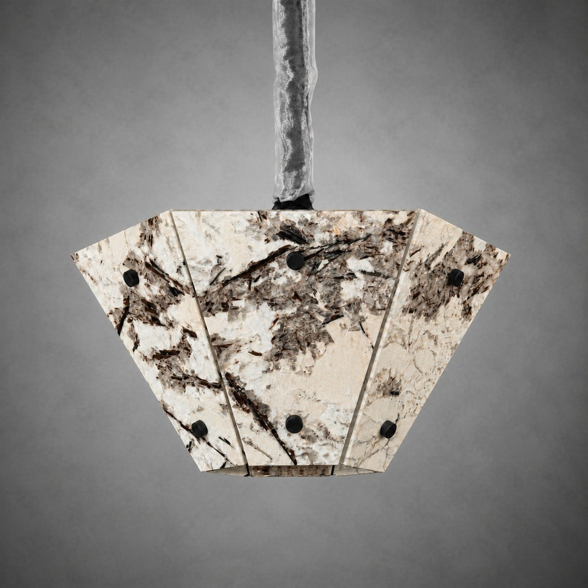 Modern Faceted Snowcrest White Luxury stone Chandelier