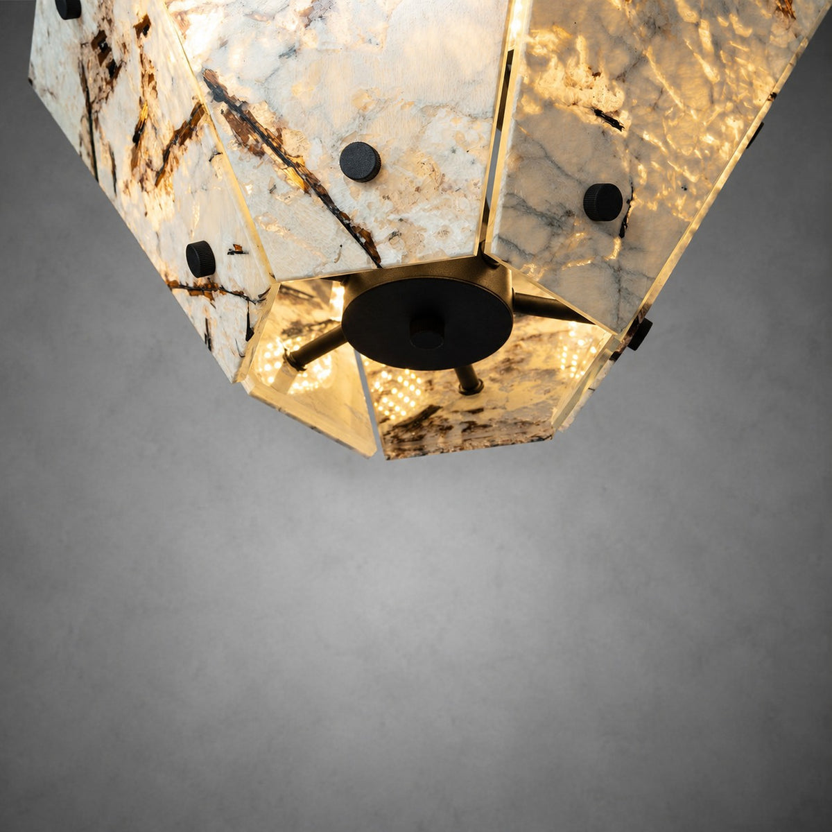Modern Faceted Snowcrest White Luxury stone Chandelier