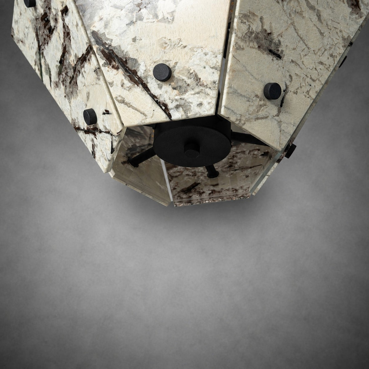 Modern Faceted Snowcrest White Luxury stone Chandelier