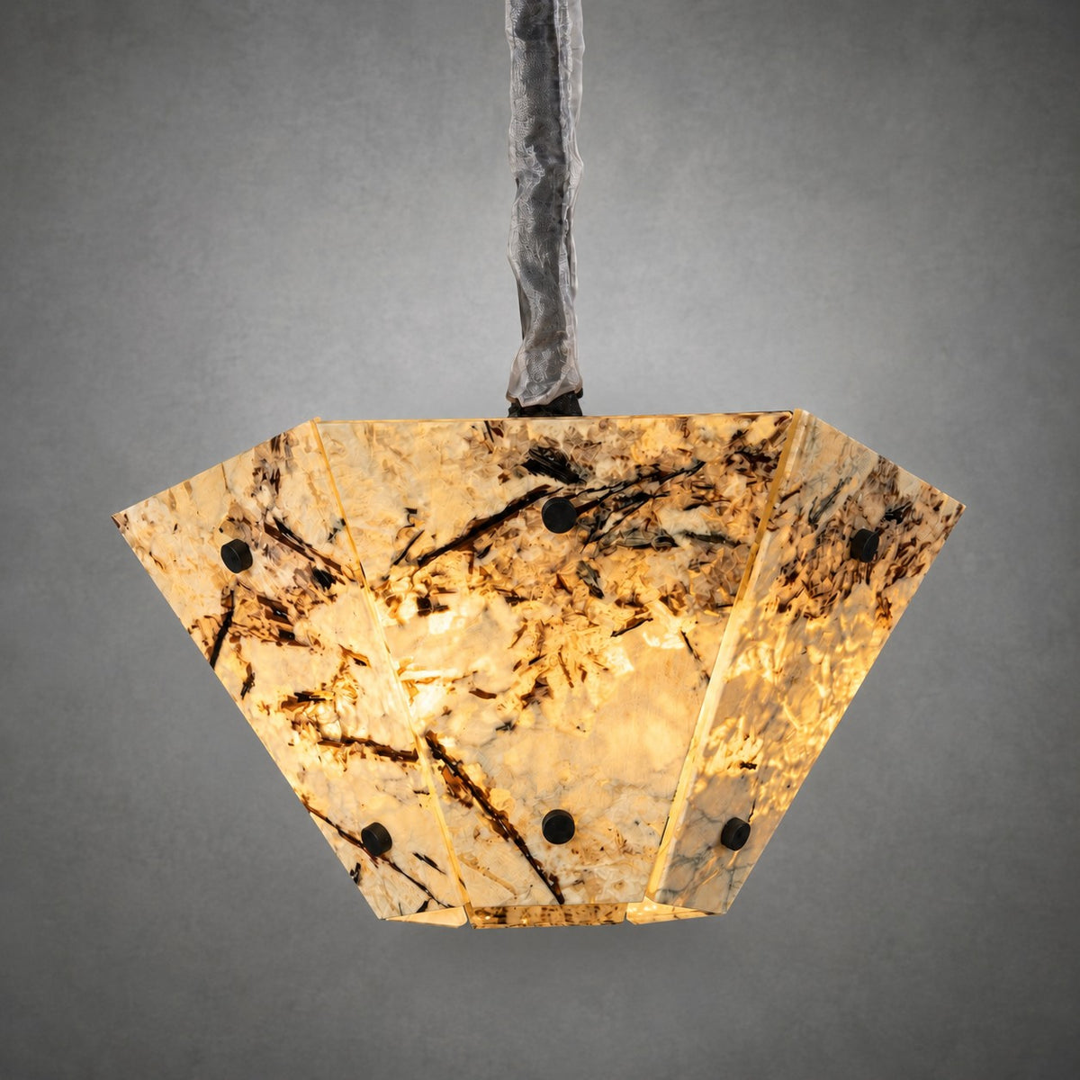 Modern Faceted Snowcrest White Luxury stone Chandelier