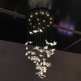 Modern Floating Acrylic Fish Chandelier for Staircase/Foyer/Living Room