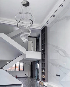 Modern Front Entryway Chandelier 3/4/5/6/7 Rings Crystal Gold/ Chrome Finish Ceiling Lamp