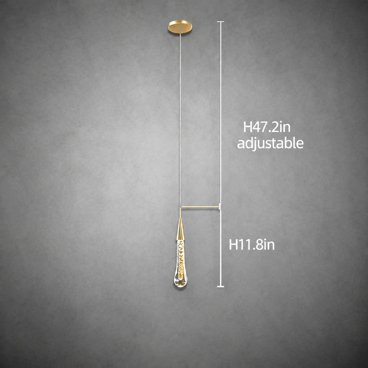 Pendant Light  Modern Gold Crystal Cascading Chandelier Aluminum LED 1-48 Heads
