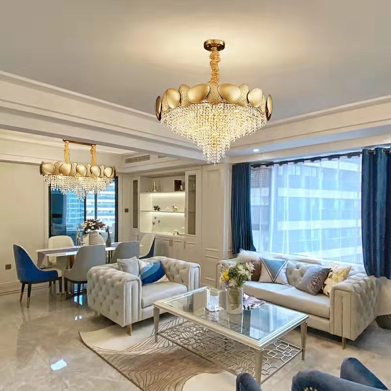 Modern Italian Style Crystal Tassel Chandelier