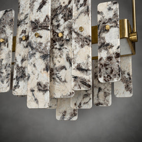 Modern Layered Luxury Stone LED Chandelier