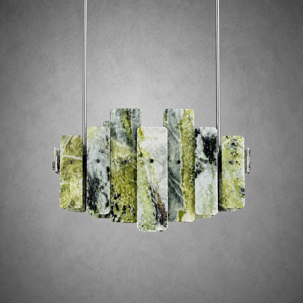 Modern Layered Luxury Stone LED Chandelier