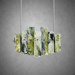 Modern Layered Luxury Stone LED Chandelier
