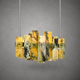 Modern Layered Luxury Stone LED Chandelier