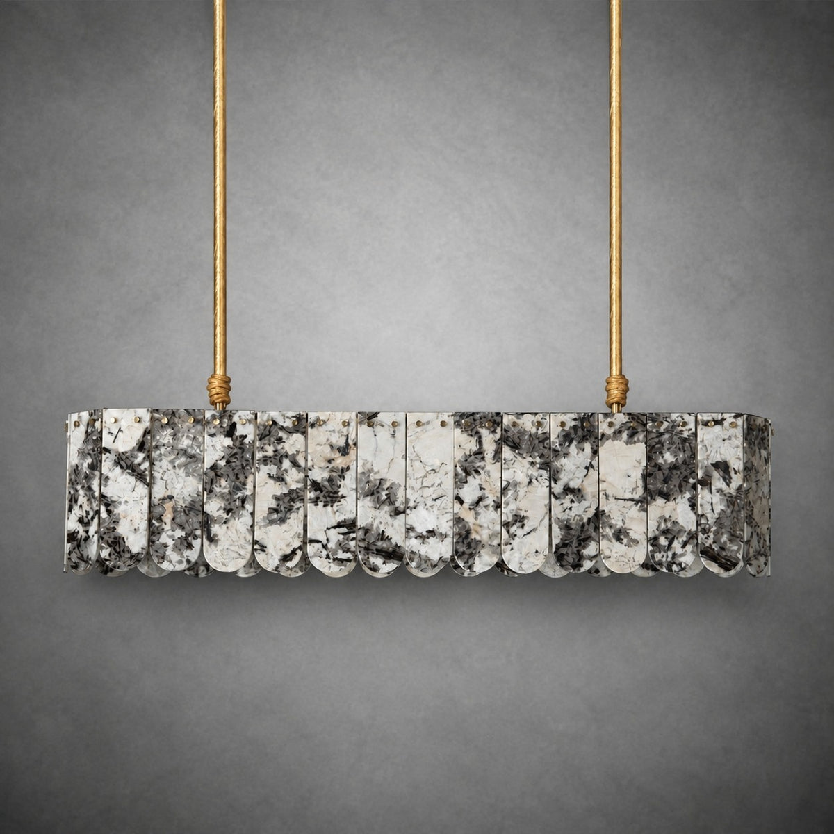 Modern Layered Luxury stone Linear Chandelier