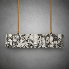 Modern Layered Luxury stone Linear Chandelier