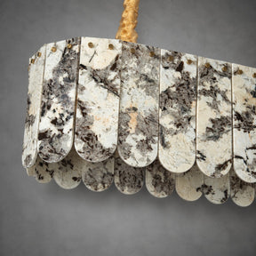 Modern Layered Luxury stone Linear Chandelier